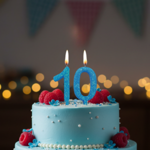 Vela Parafina Mini Luxo nº 1 - Azul