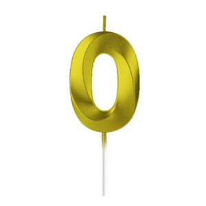 Vela de Aniversário nº 0 - Ouro
