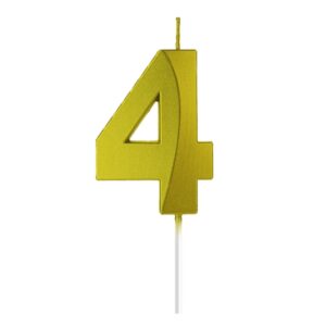 Vela de Aniversário nº 4 - Ouro