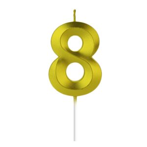 Vela de Aniversário nº 8 - Ouro