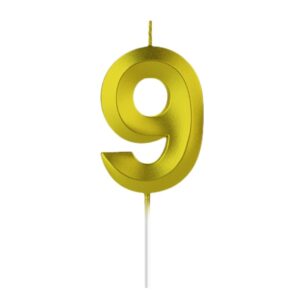 Vela de Aniversário nº 9 - Ouro