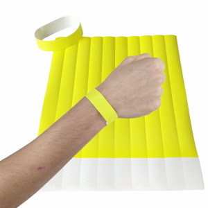 Pulseira de Papel Amarela